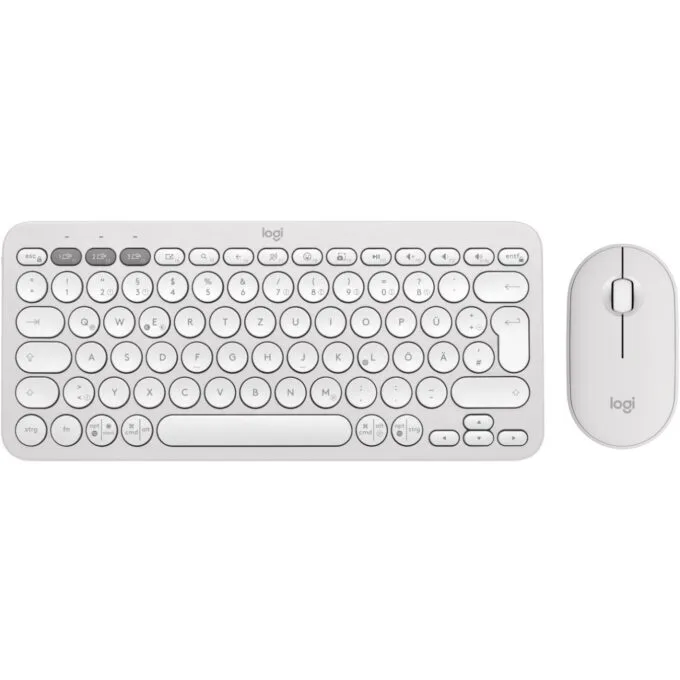 Logitech Pebble 2 Combo Set - 920-012204 - White Wireless German Layout — image 1