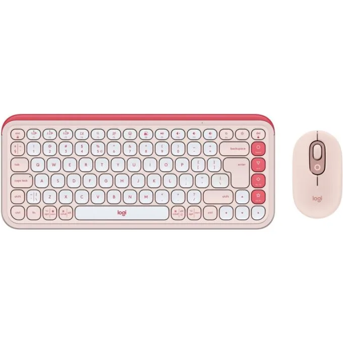 Logitech POP ICON COMBO - Rose (US) - Wireless, 75% layout — image 1