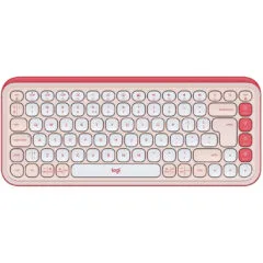 Logitech POP Icon Keys - 920-013073 - Mini Bluetooth Wireless Scissor-Key Keyboard, Rose