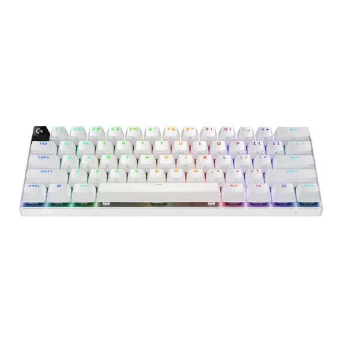 Logitech PRO X 60 TKL LIGHTSPEED - 920-011924 - White, 60% Mechanical (GX Brown), Lightspeed RF+Bluetooth, Per-key RGB — image 1