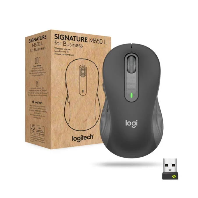 Logitech Signature M650 L 910-006348 Graphite Right-Hand Wireless Mouse — image 1