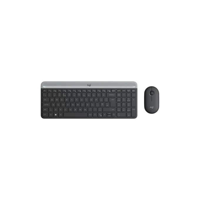 Logitech Slim Wireless Keyboard & Mouse Combo - MK470 - Graphite, Full-Size, 2.4 GHz — image 1