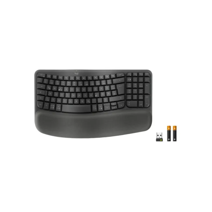 Logitech Wave Keys for Business - 920-012327 - Wireless Graphite, German QWERTZ, Bluetooth 5.1, 256KB Memory, Ergonomic — image 4