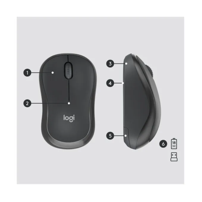 Logitech Wireless Combo MK295 - 920-009800 - Graphite Silent Keyboard & Mouse — image 7