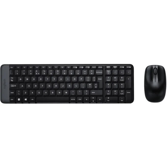 Logitech Wireless Desktop - MK220 - Full-size RF 2.4GHz Keyboard & Mouse, QWERTZ, Black — image 2