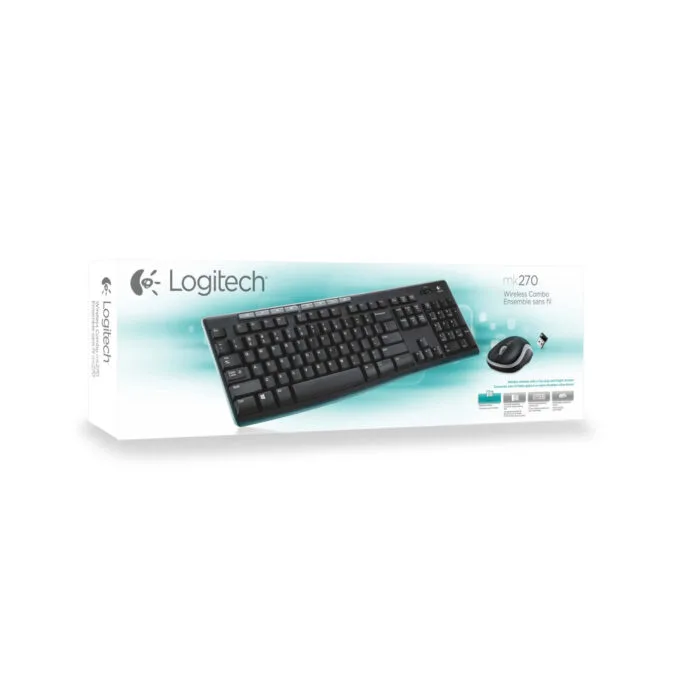 Logitech Wireless Keyboard & Mouse Combo MK270 - Black - Full-size UK QWERTY, 2.4GHz Nano Receiver — image 5