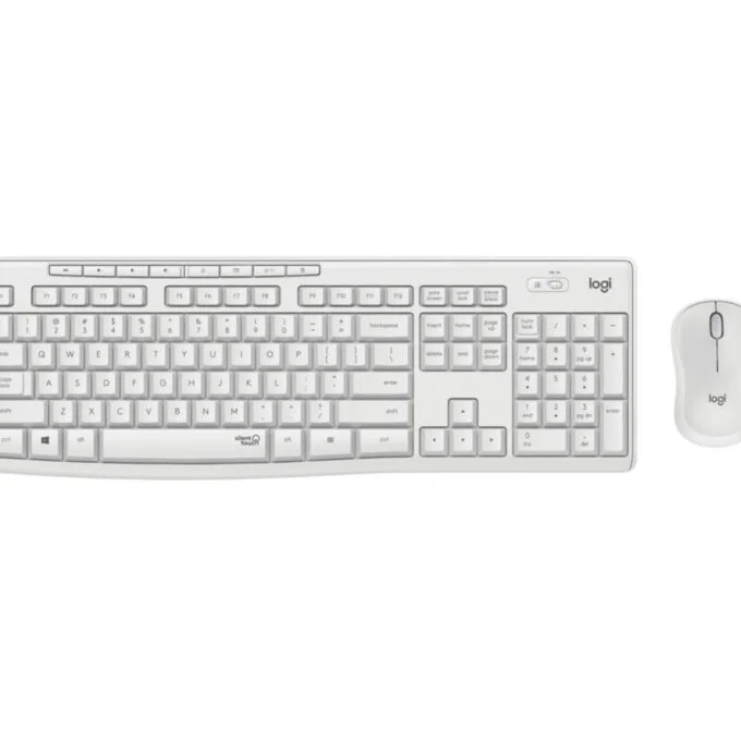 Logitech Wireless Keyboard & Mouse Combo MK295 - 920-009819 - White, German QWERTZ, 2.4GHz USB Nano Receiver, Silent Keys — image 1