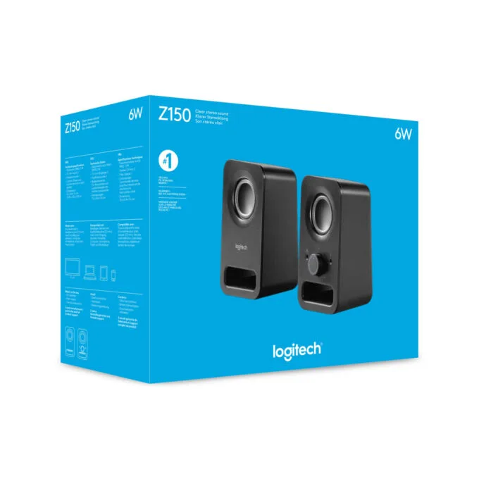 Logitech Z150 Speakers - 980-000814 - Compact 2.0 PC Speakers, 3W RMS, Black — image 5