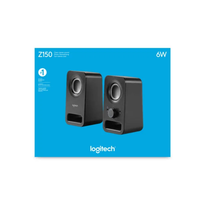Logitech Z150 Speakers - 980-000814 - Compact 2.0 PC Speakers, 3W RMS, Black — image 6