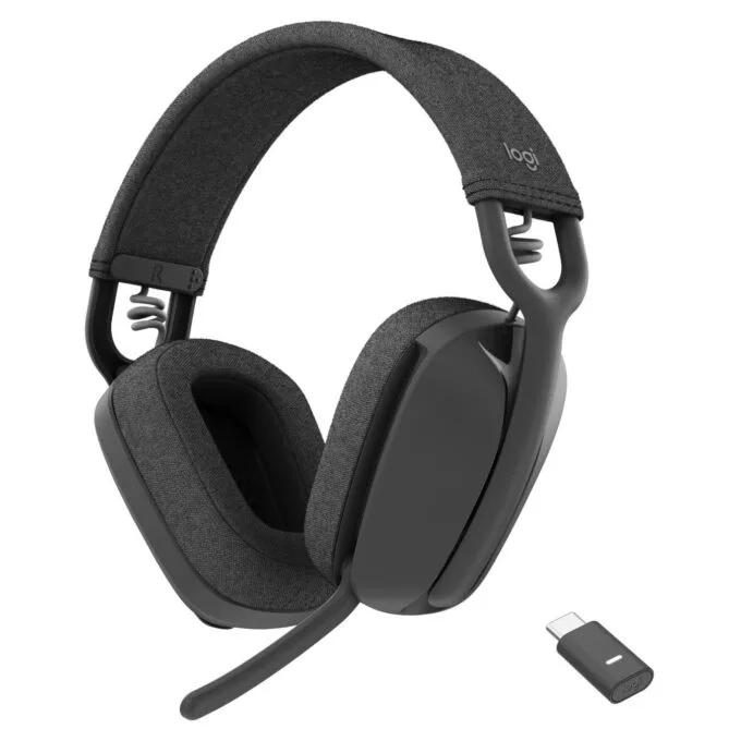 Logitech Zone Vibe Wireless Headset - Graphite - Over-Ear Bluetooth, USB-C Adapter, Certified for Microsoft Teams — image 1