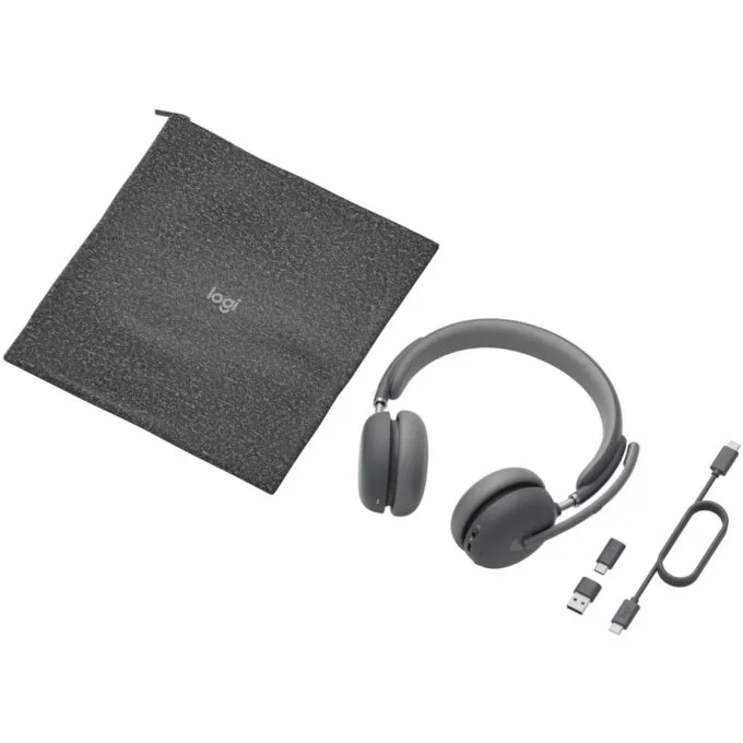 Logitech Zone Wireless 2 UC - A00174 - Graphite, 2.4 GHz wireless + Bluetooth UC headset — image 1
