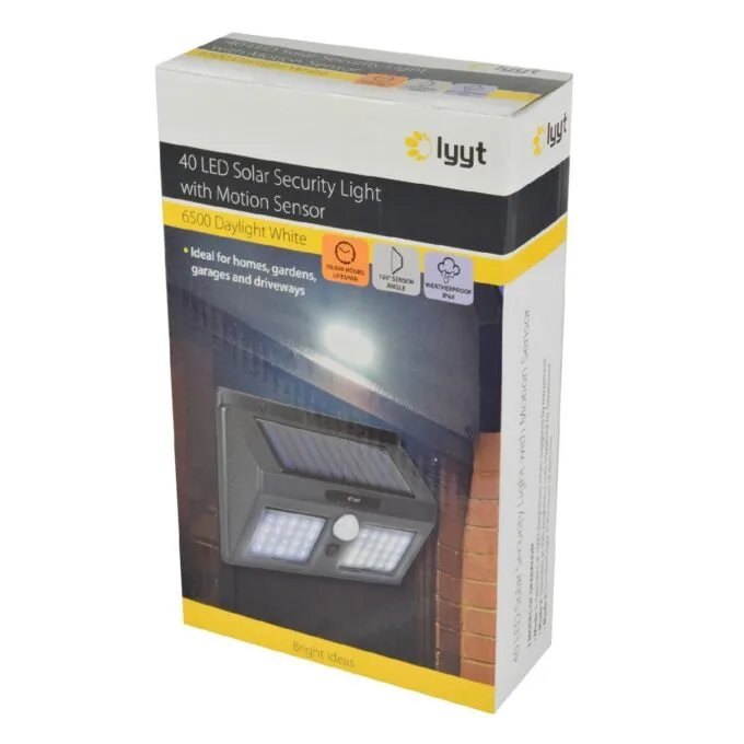 LYYT 40 LED Solar Security Light - 154.843UK - with Motion Sensor — image 5