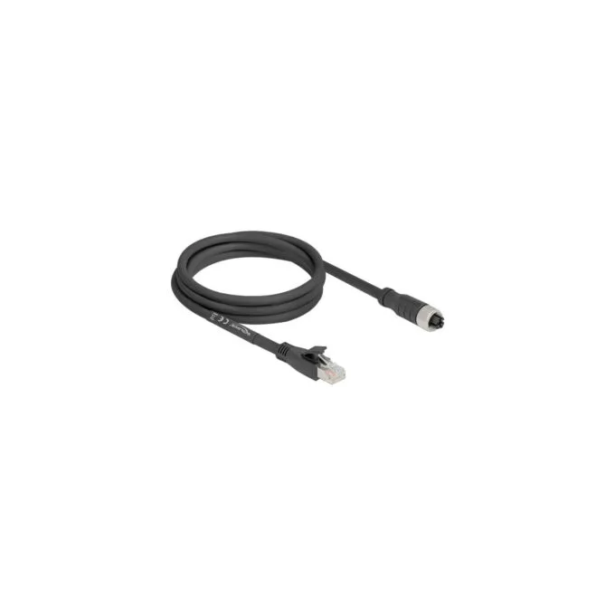 M12 cable X-coded 8 pin socket to RJ-45 plug, Cat.5e S FTP — image 1