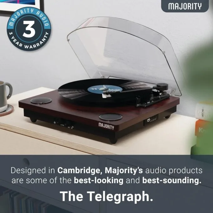 Majority MOTO Turntable - Audio-Technica Cartridge - Digital Record, Cut & BT — image 4