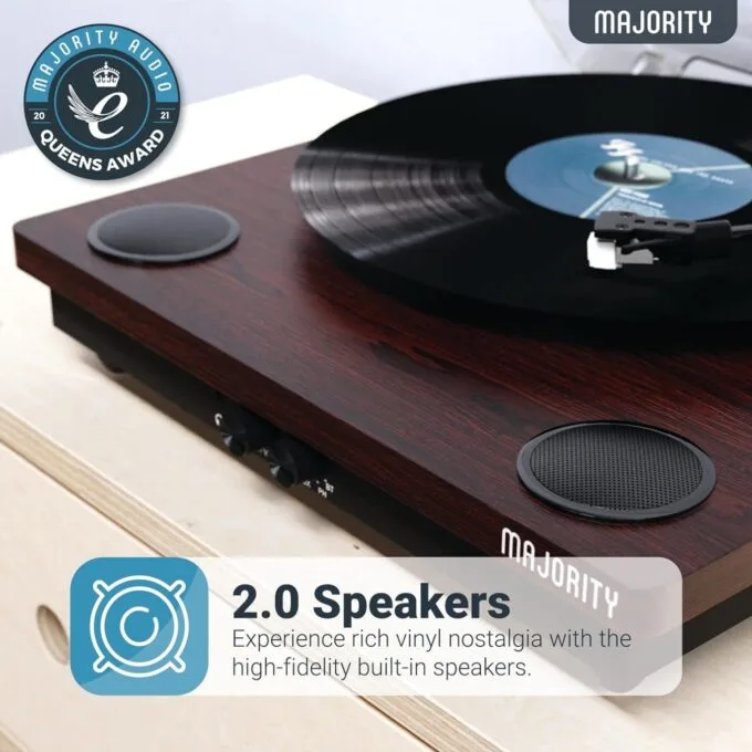 Majority MOTO Turntable - Audio-Technica Cartridge - Digital Record, Cut & BT — image 5