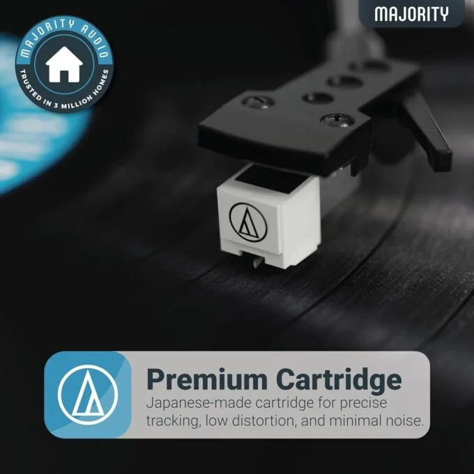 Majority MOTO Turntable - Audio-Technica Cartridge - Digital Record, Cut & BT — image 6
