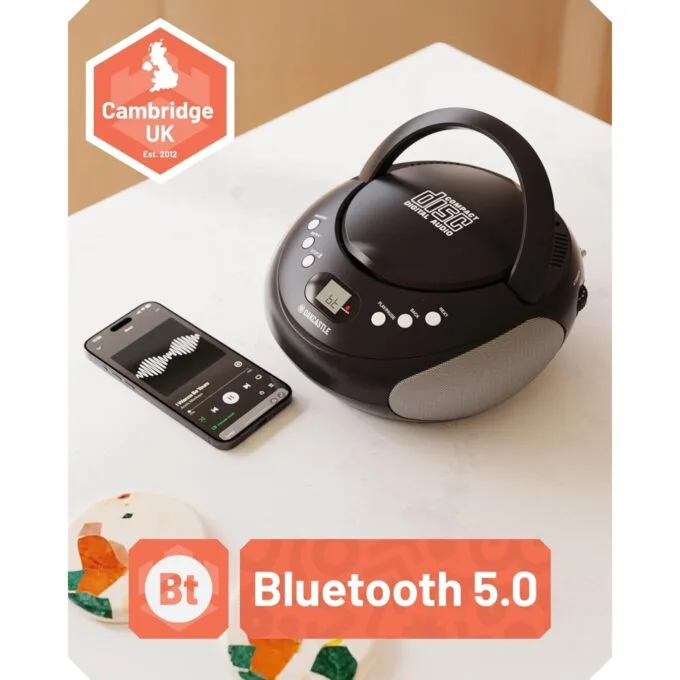 Majority Oakcastle Portable CD Player Boombox - CD250 - Portable, CD Player, Boombox, Bluetooth, FM Radio — image 2