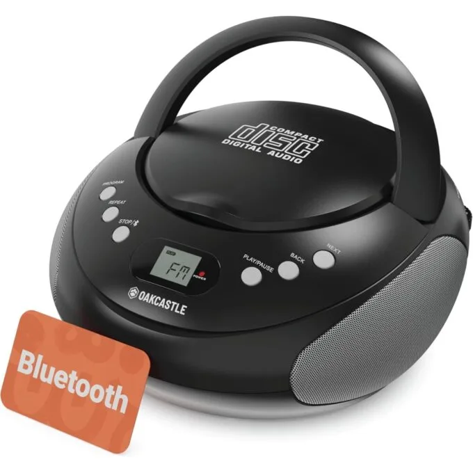 Majority Oakcastle Portable CD Player Boombox - CD250 - Portable, CD Player, Boombox, Bluetooth, FM Radio — image 1