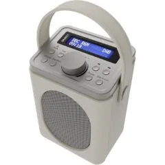 Majority Radio Portable FM, BT, Alarm & Sleep Timer Little Shelford White Grey - Portable FM, BT, Alarm & Sleep Timer