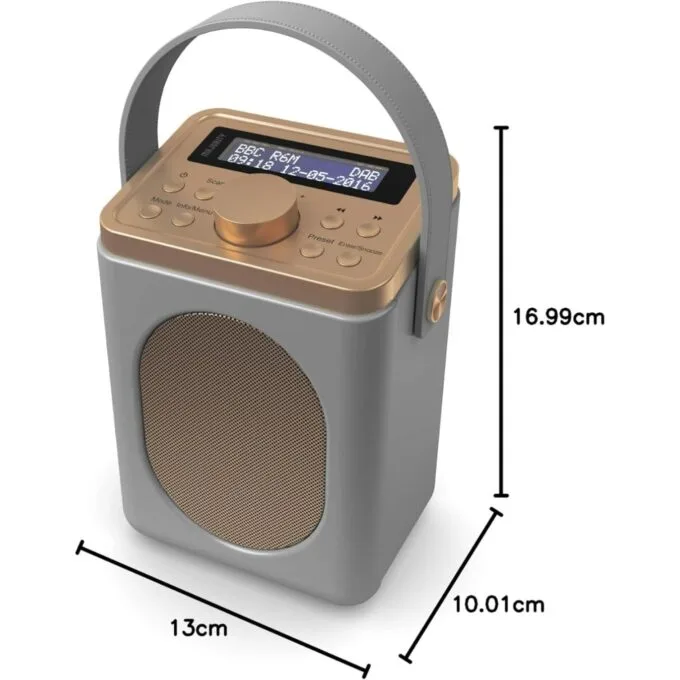 Majority Radio Portable FM, BT, Alarm & Sleep Timer Little Shelford White Grey - Portable FM, BT, Alarm & Sleep Timer — image 7