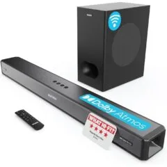 Majority SIERRA PLUS Soundbar - 400W 2.1.2 Dolby Atmos Wireless Subwoofer 3xHDMI BT-USB