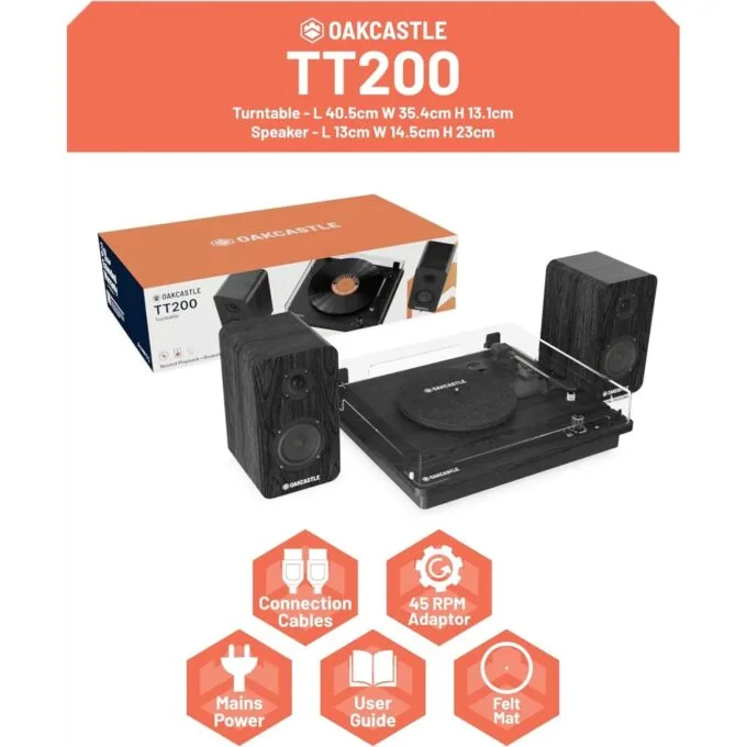 Majority Turntable - TT200 - Belt Drive & 2x External 50W Speakers — image 7
