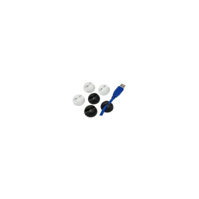 Management Kabelhalter LogiLink SET 6 Stück 3x white black — image 1