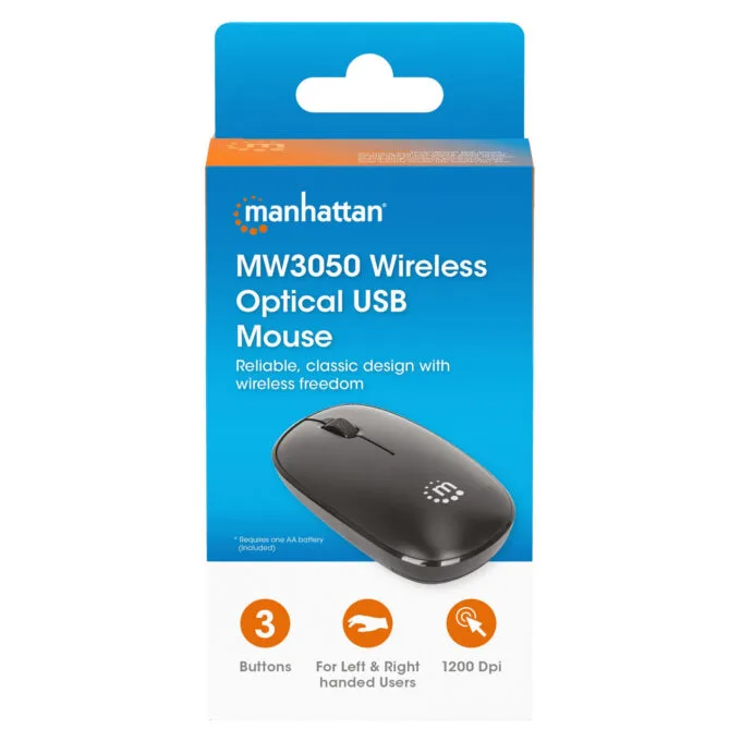 MANHATTAN MW3050 Kabellose USB-Maus 3 Tasten Mausrad schwarz — image 10