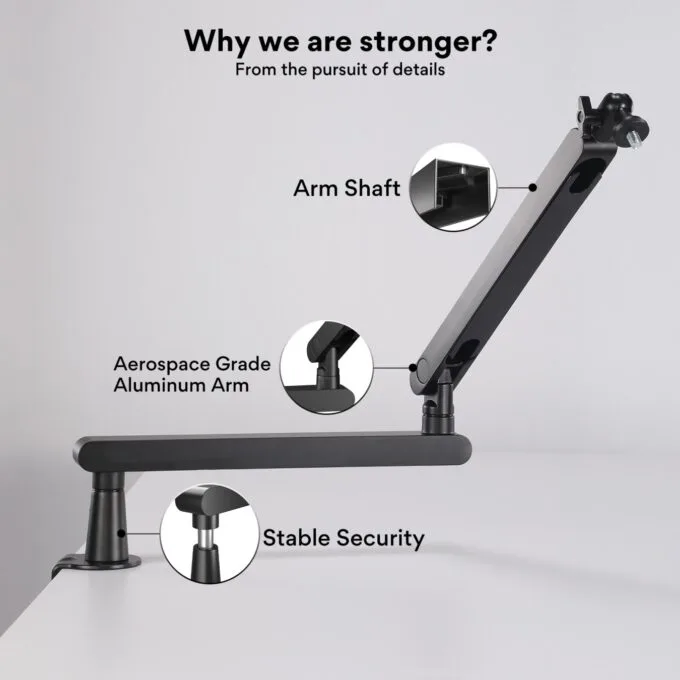 Maono Boom Arm Microphone Bracket - BA92 - Heavy Duty & Fully Adjustable — image 3