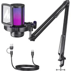 Maono USB Condenser Microphone with Boom Arm - DGM20S - USB Condenser Microphone with Boom Arm