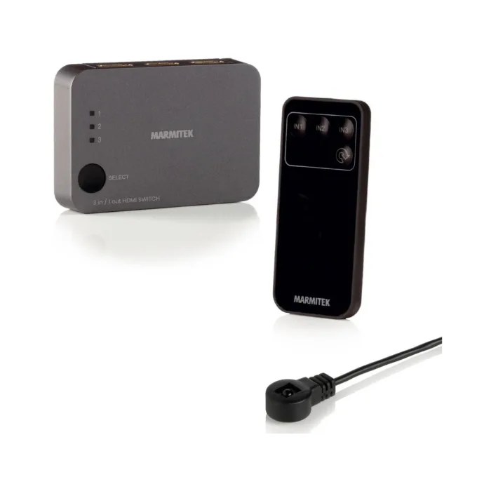 Marmitek HDMI Switch - Connect 310 UHD 2.0 - 3x1 4K 60Hz with IR Receiver — image 1
