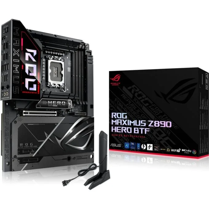 MB ASUS ROG MAXIMUS Z890 HERO BTF - ROG MAXIMUS Z890 HERO BTF - Black, DDR5, 256 GB total, 4 DIMM, ATX — image 1
