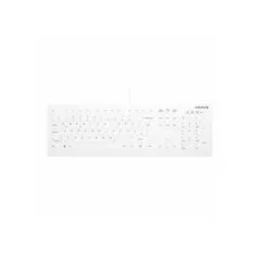 Medical Disinfectable Keyboard - AK-C8112 - Wired White, Full Layout, IP68 Membrane / Autoclavable Cover