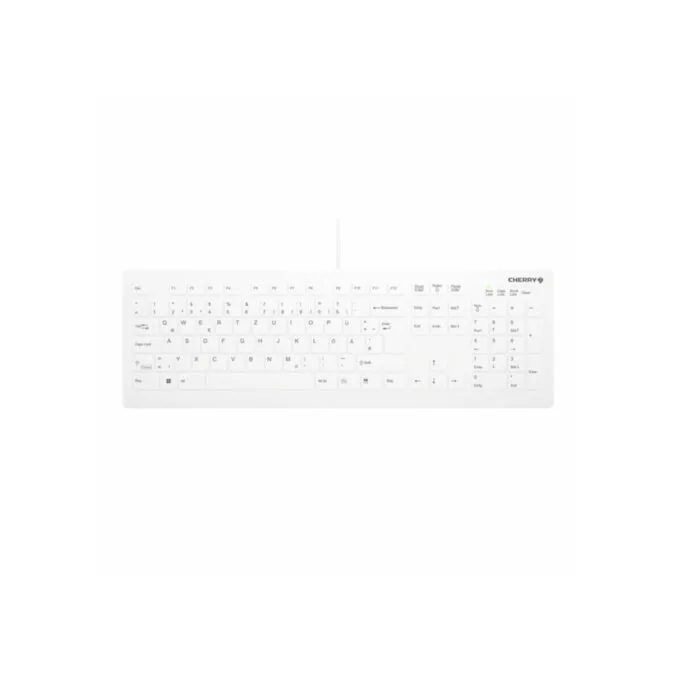 Medical Disinfectable Keyboard - AK-C8112 - Wired White, Full Layout, IP68 Membrane / Autoclavable Cover — image 1