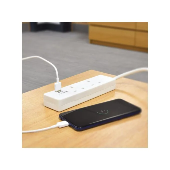 Mercury 2-Gang Surge - 429.768UK - 2m 1xUSB Port — image 3