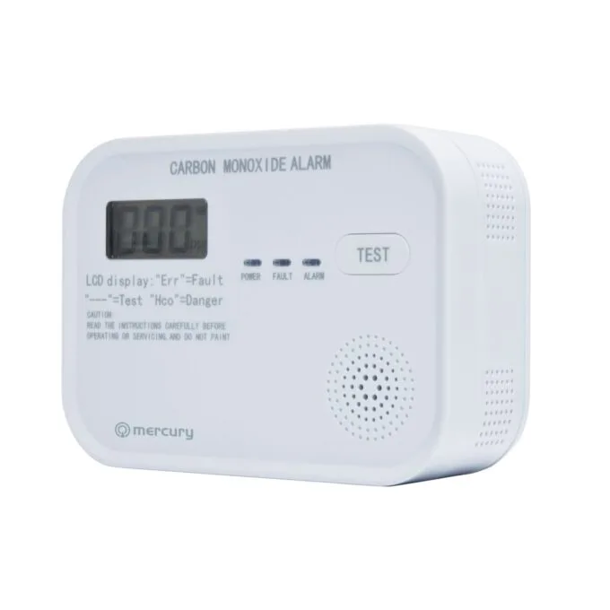 Mercury COD-218A Standalone Carbon Monoxide Alarm with LCD Display showing CO levels 350.139UK — image 3