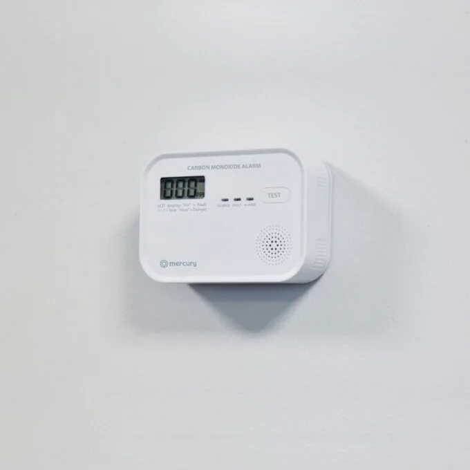 Mercury COD-218A Standalone Carbon Monoxide Alarm with LCD Display showing CO levels 350.139UK — image 6