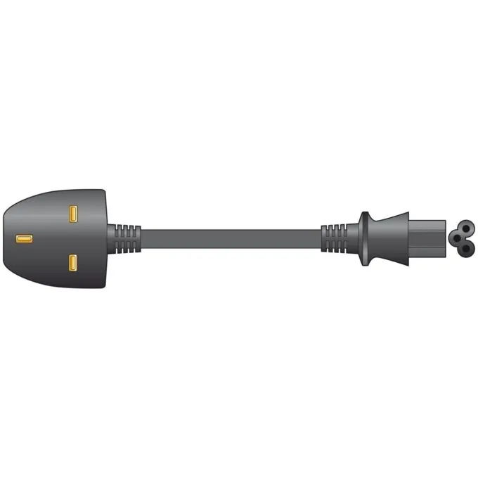 Mercury Laptop Clover Power Lead - 114.043UK - Black 3A 2m — image 1