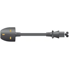 Mercury Laptop Power Cable - 114.041UK - Black 3A 1m