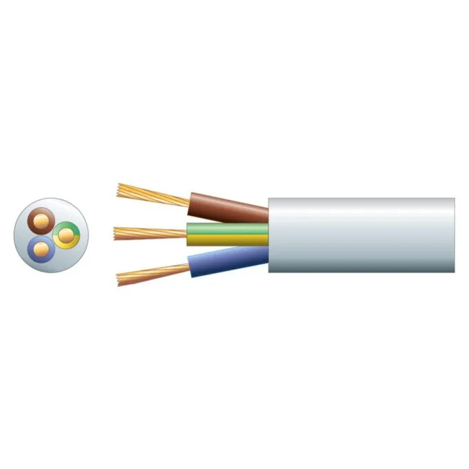 Mercury Mains Power Cable - 804.347UK - 3-Core 15A 1.5mm 100m White — image 2