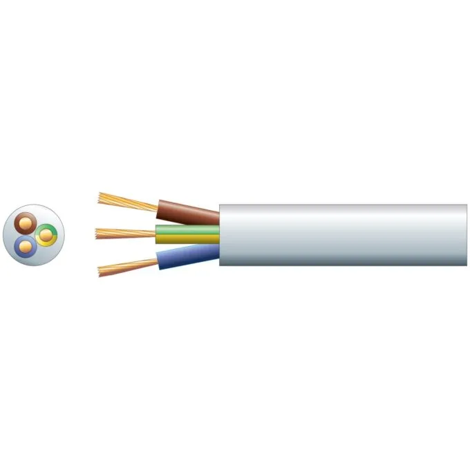Mercury Mains Power Cable - 804.347UK - 3-Core 15A 1.5mm 100m White — image 1