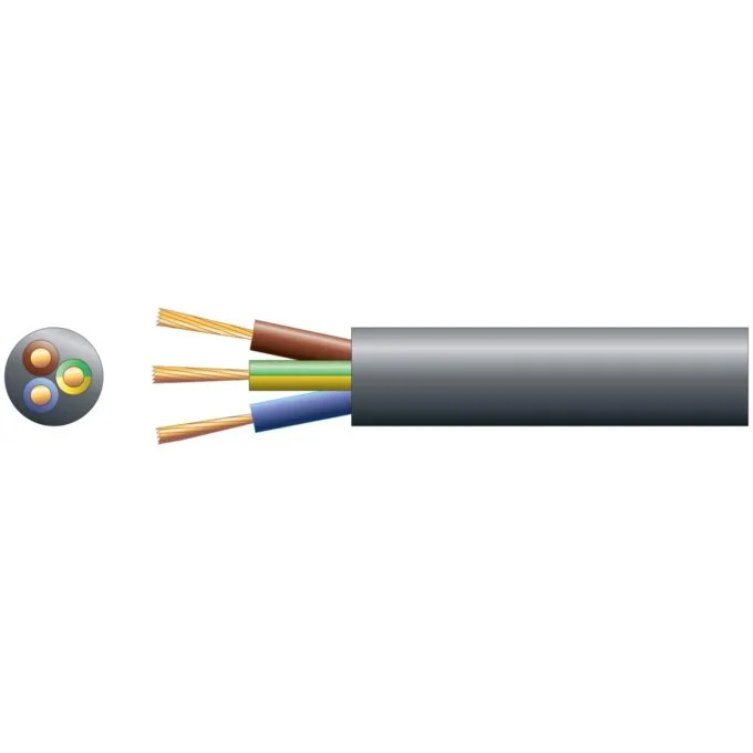 Mercury Mains Power Cable - 804.350UK - 3-Core 15A 1.5mm 100m Black — image 1