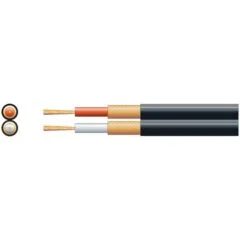 Mercury Twin Core RCA Cable - 803.436UK - Black 100m