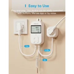 Meross Homekit Smart Wi-Fi Socket Thermostat - MTS960HK-UK -