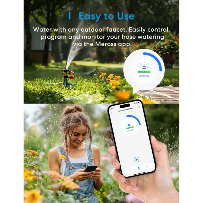 Meross Homekit Smart Wi-Fi Sprinkler Timer - MST100HK-EU - Meross Homekit Smart Wi-Fi Sprinkler Timer — image 2