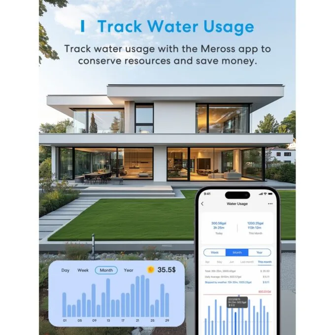 Meross Homekit Smart Wi-Fi Sprinkler Timer - MST100HK-EU - Meross Homekit Smart Wi-Fi Sprinkler Timer — image 7