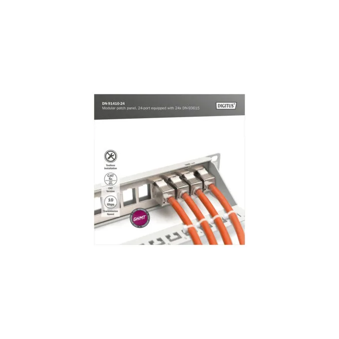Modular patch panel, 24-port, equipped with 24x DN-93615 — image 4