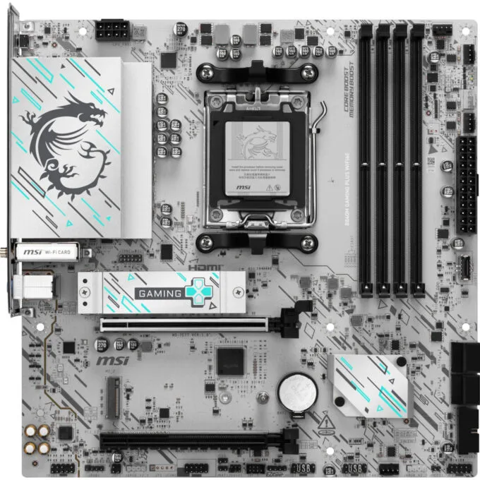 MSI B840M GAMING PLUS WIFI6E - AM5 Micro-ATX Motherboard - DDR5 256GB Support, Wi-Fi 6E, 2.5Gb LAN, RGB — image 1