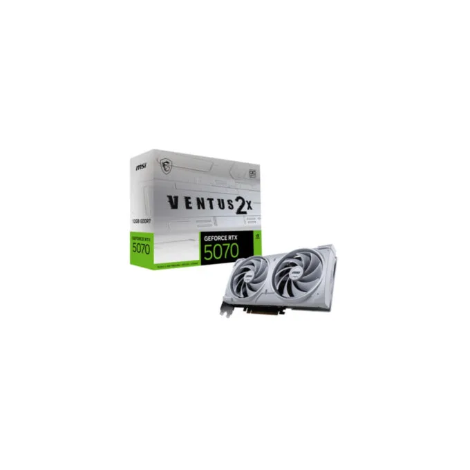 MSI GeForce RTX 5070 VENTUS 2X OC - 12GB GDDR7 - White - Boost 2542 MHz — image 1