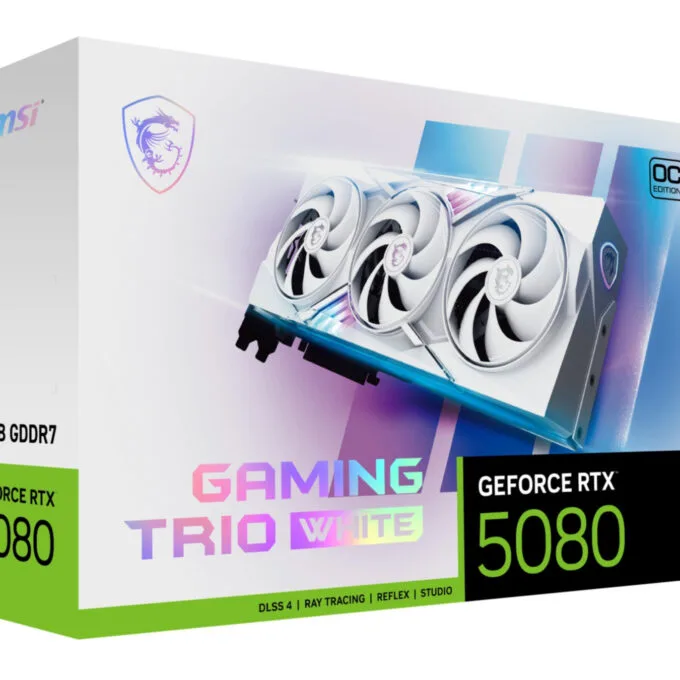 MSI GeForce RTX 5080 GAMING TRIO OC - White, 16GB GDDR7, 2700 MHz Boost — image 2